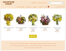 Tablet Screenshot of hallstromsfloristandgreenhouses.com